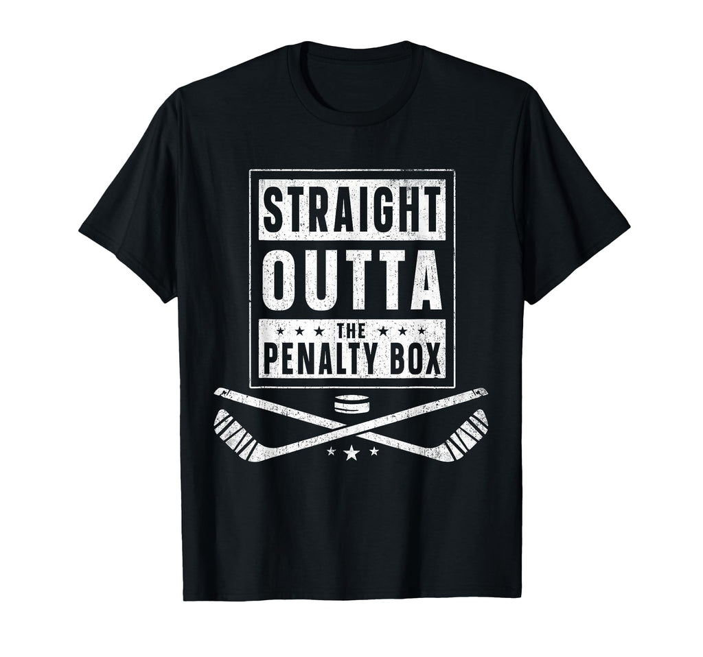 Ice Hockey Straight Outta Penalty T-Shirt - Casual Everyday Wear Unisex - T-Shirt, Sweatshirt, Hoodie
