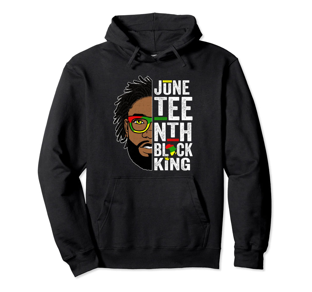 Juneteenth Black King Melanin Father Dad Hoodie - Novelty Apparel Unisex - T-Shirt, Sweatshirt, Hoodie
