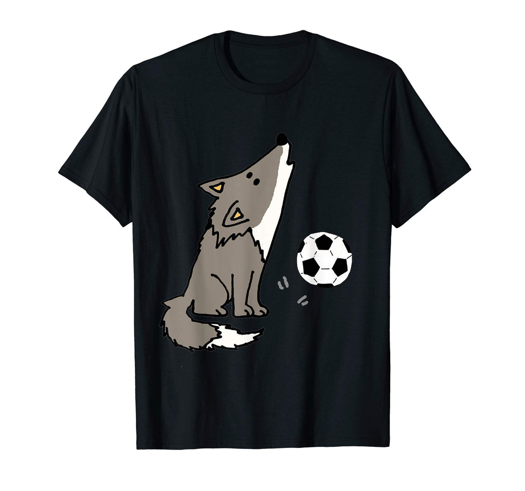 Smileteesanima Funny Wolf Playing Soccer T-Shirt - Minimalist Print Unisex - T-Shirt, Sweatshirt, Hoodie