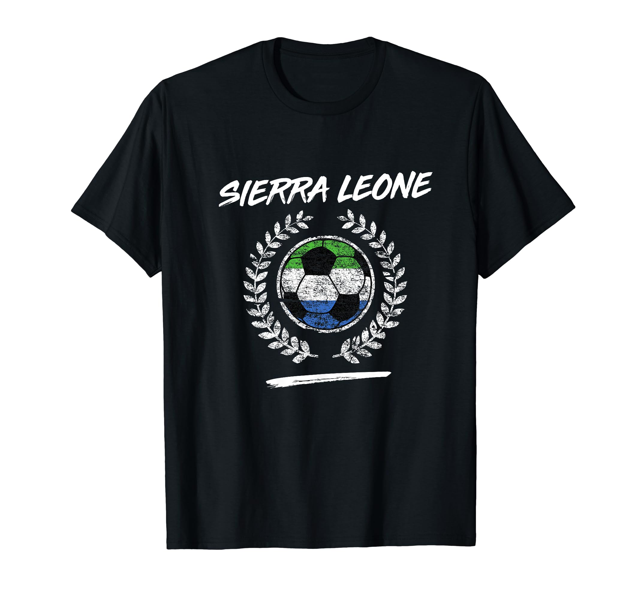 Sierra Leone Flag Soccer Team Football T-Shirt - Novelty Apparel Unisex - T-Shirt, Sweatshirt, Hoodie