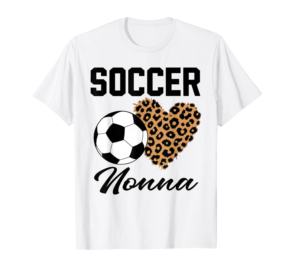 Soccer Nonna Leopard Heart Nonna T-Shirt - Aesthetic Graphic for Adults - T-Shirt, Sweatshirt, Hoodie
