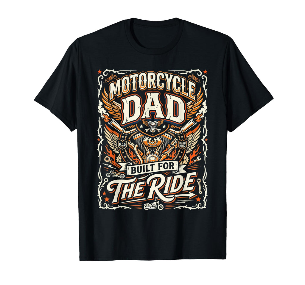 Motorcycle Dad Motorcyle Rider Daddy T-Shirt - Trendy Graphic for Adults - T-Shirt, Sweatshirt, Hoodie
