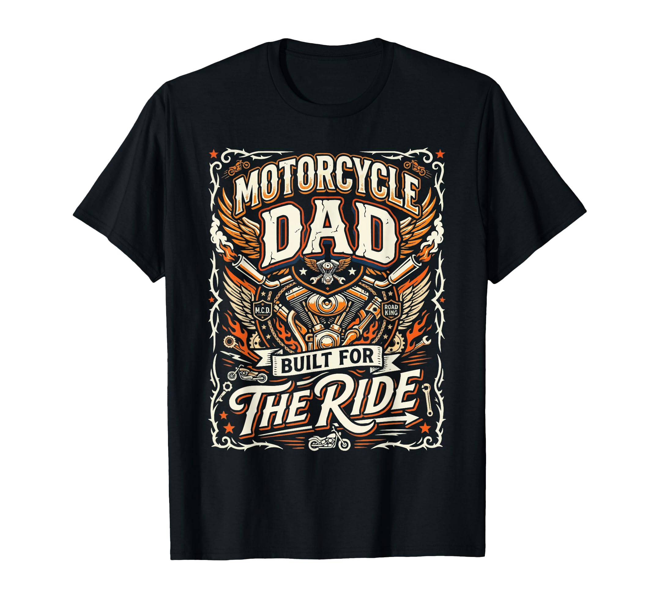 Motorcycle Dad Motorcyle Rider Daddy T-Shirt - Trendy Graphic for Adults - T-Shirt, Sweatshirt, Hoodie