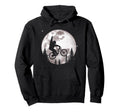 Bigfoot Mountain Bike Moon Funny Biking Hoodie - Unique Graphic Men Women - T-Shirt, Sweatshirt, Hoodie