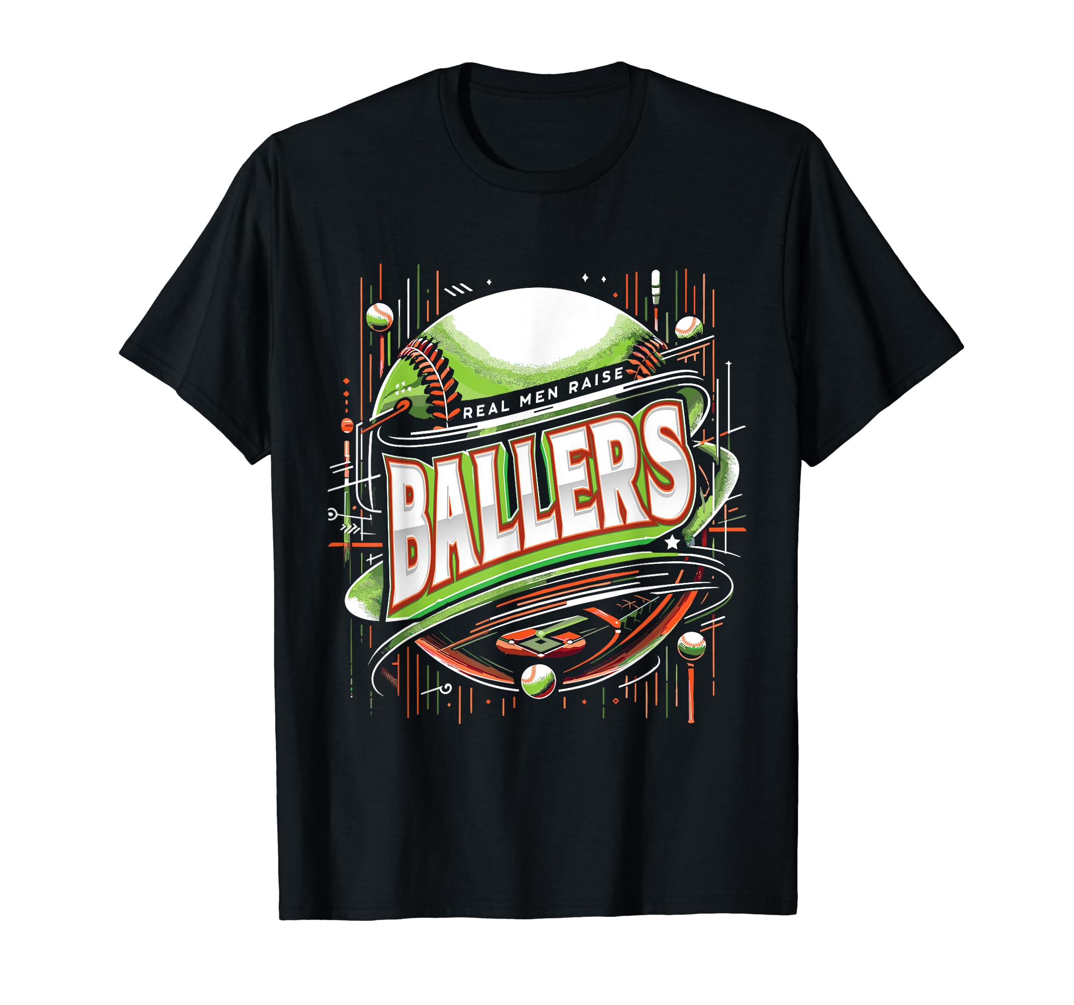 Baseball Fathers Day Baseball Dad T-Shirt - Casual Everyday Wear Unisex - T-Shirt, Sweatshirt, Hoodie