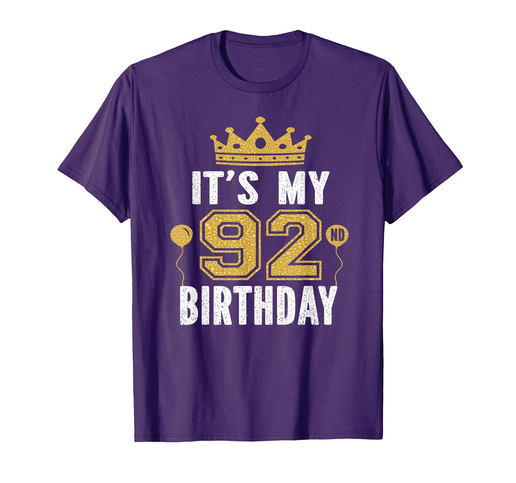 Its My 92Nd Birthday Gift 92 Years T-Shirt - Minimalist Print Men Women - T-Shirt, Sweatshirt, Hoodie
