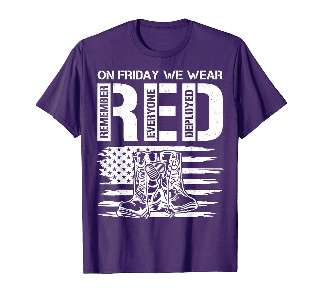 Friday We Wear Red Friday Military T-Shirt - Minimalist Print Men Women - T-Shirt, Sweatshirt, Hoodie