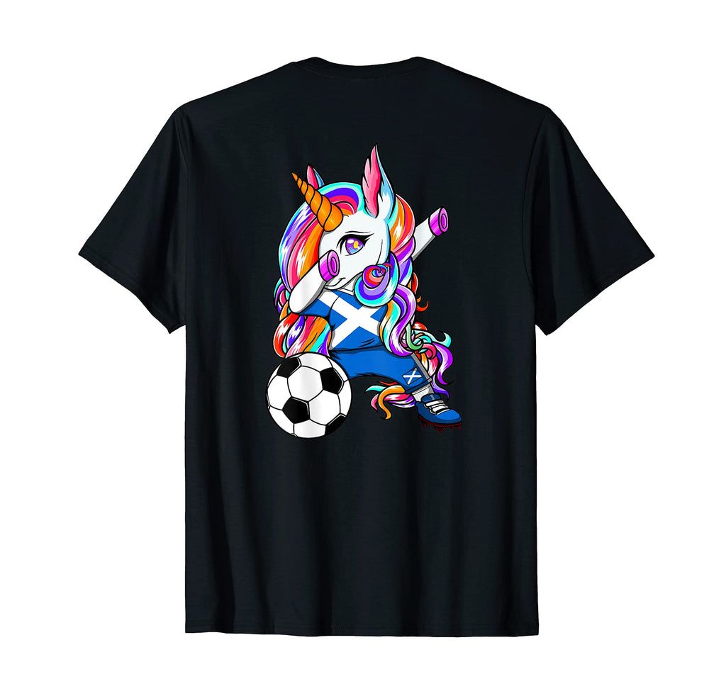 Dabbing Unicorn Scotland Soccer T-Shirt - Aesthetic Graphic Men Women - T-Shirt, Sweatshirt, Hoodie