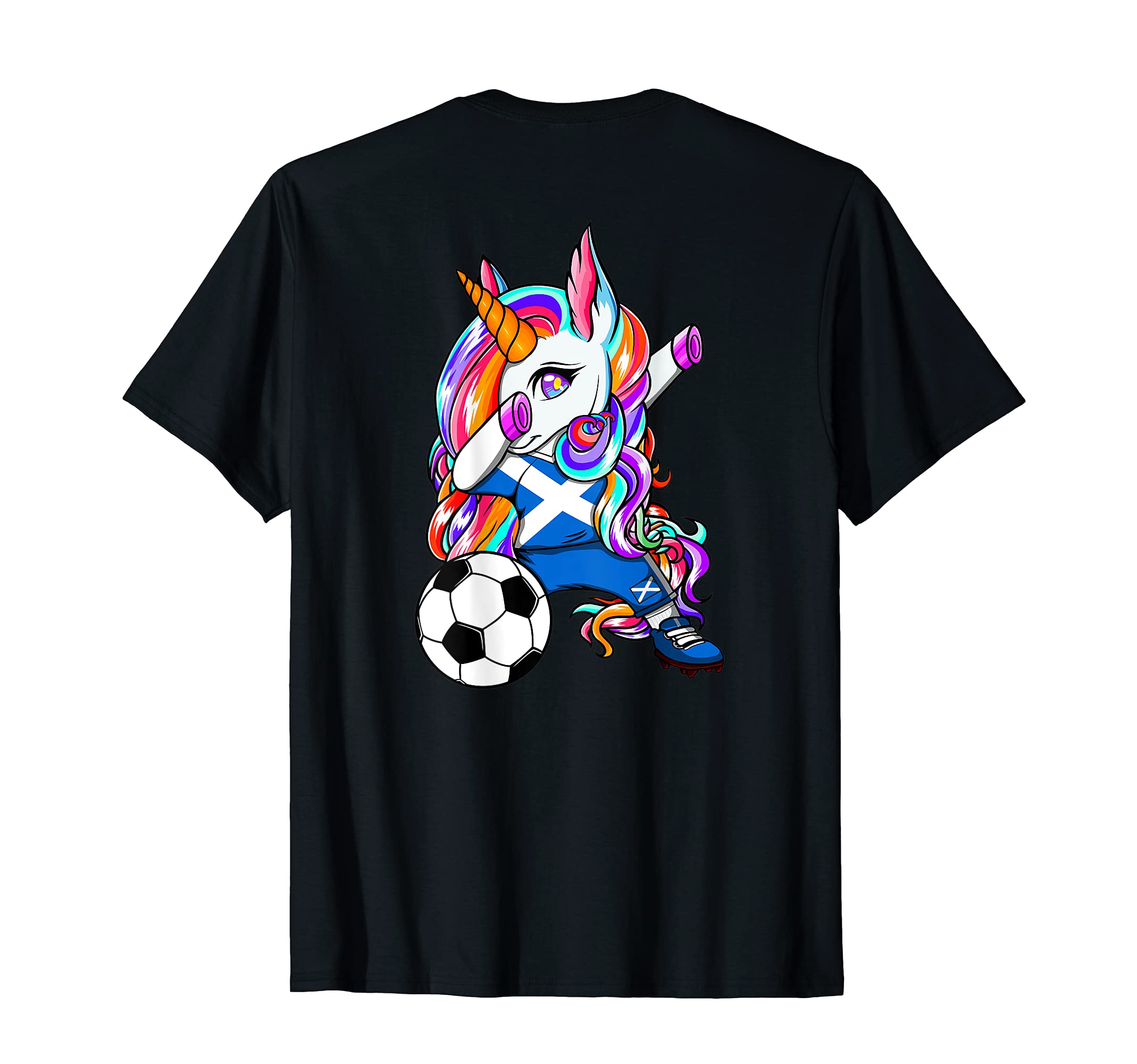 Dabbing Unicorn Scotland Soccer T-Shirt - Aesthetic Graphic Men Women - T-Shirt, Sweatshirt, Hoodie