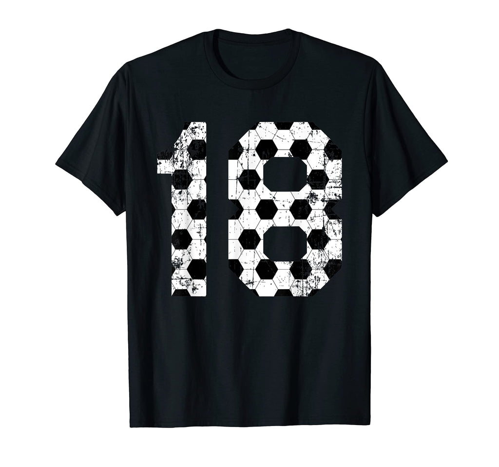 Soccer 18 Jersey Number T-Shirt - Fun Novelty Design for Adults - T-Shirt, Sweatshirt, Hoodie