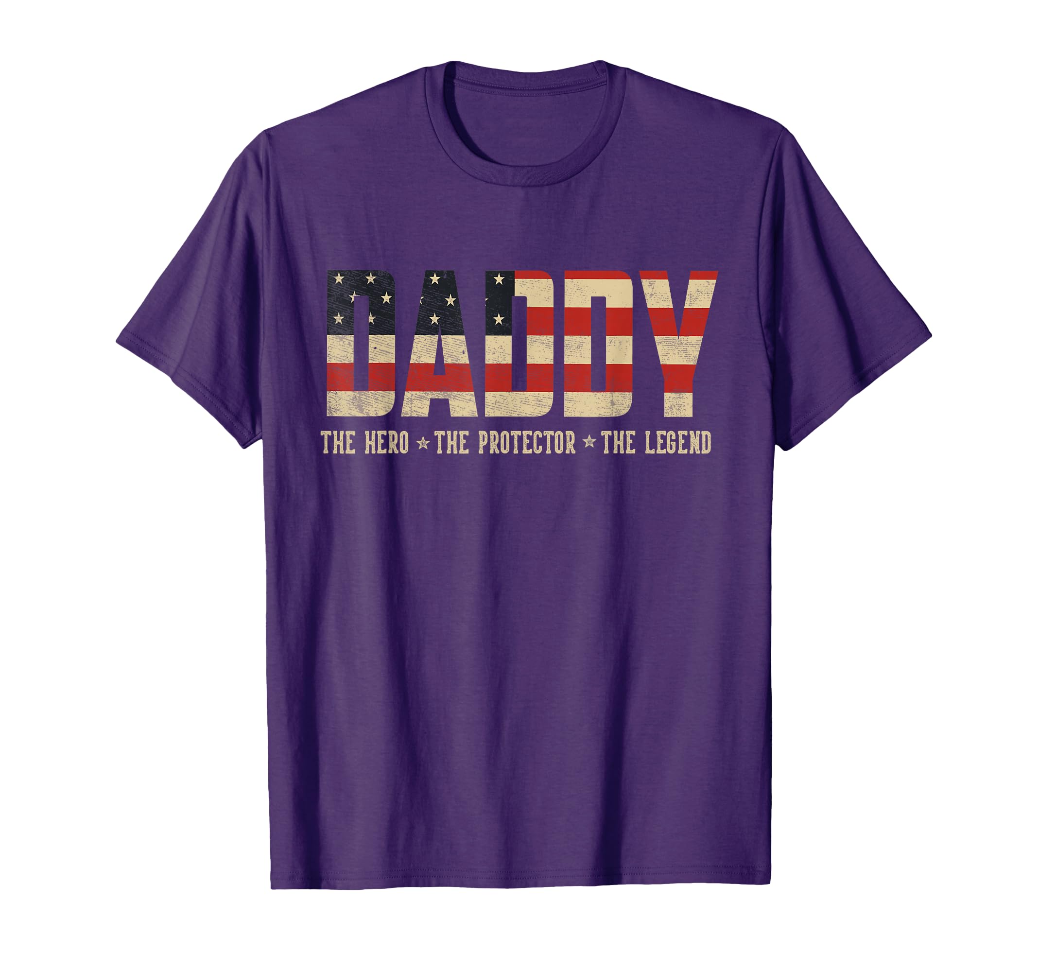 Daddy Protector Hero Legend Usa Flag T-Shirt - Novelty Apparel for Adults - T-Shirt, Sweatshirt, Hoodie