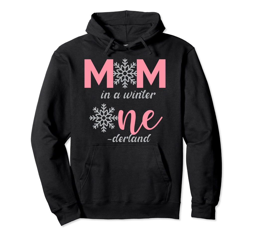 Mom Birthday Winter Onederland 1St Birthday Hoodie - Graphic Print Unisex - T-Shirt, Sweatshirt, Hoodie