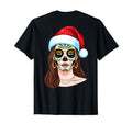 Merry Skull Art Santa Hat Festive Dad T-Shirt - Minimalist Print for Adults - T-Shirt, Sweatshirt, Hoodie