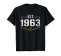 Est 1963 Established 1963 Birthday T-Shirt - Fun Novelty Design Men Women - T-Shirt, Sweatshirt, Hoodie