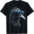 Raven Bird Pixel Art Animal Drawing Motif - Adult & Kids T-Shirts, Sweatshirts & Hoodies apparel design preview 1