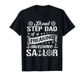 Proud Step Dad Freaking Awesome T-Shirt - Minimalist Print for Adults - T-Shirt, Sweatshirt, Hoodie