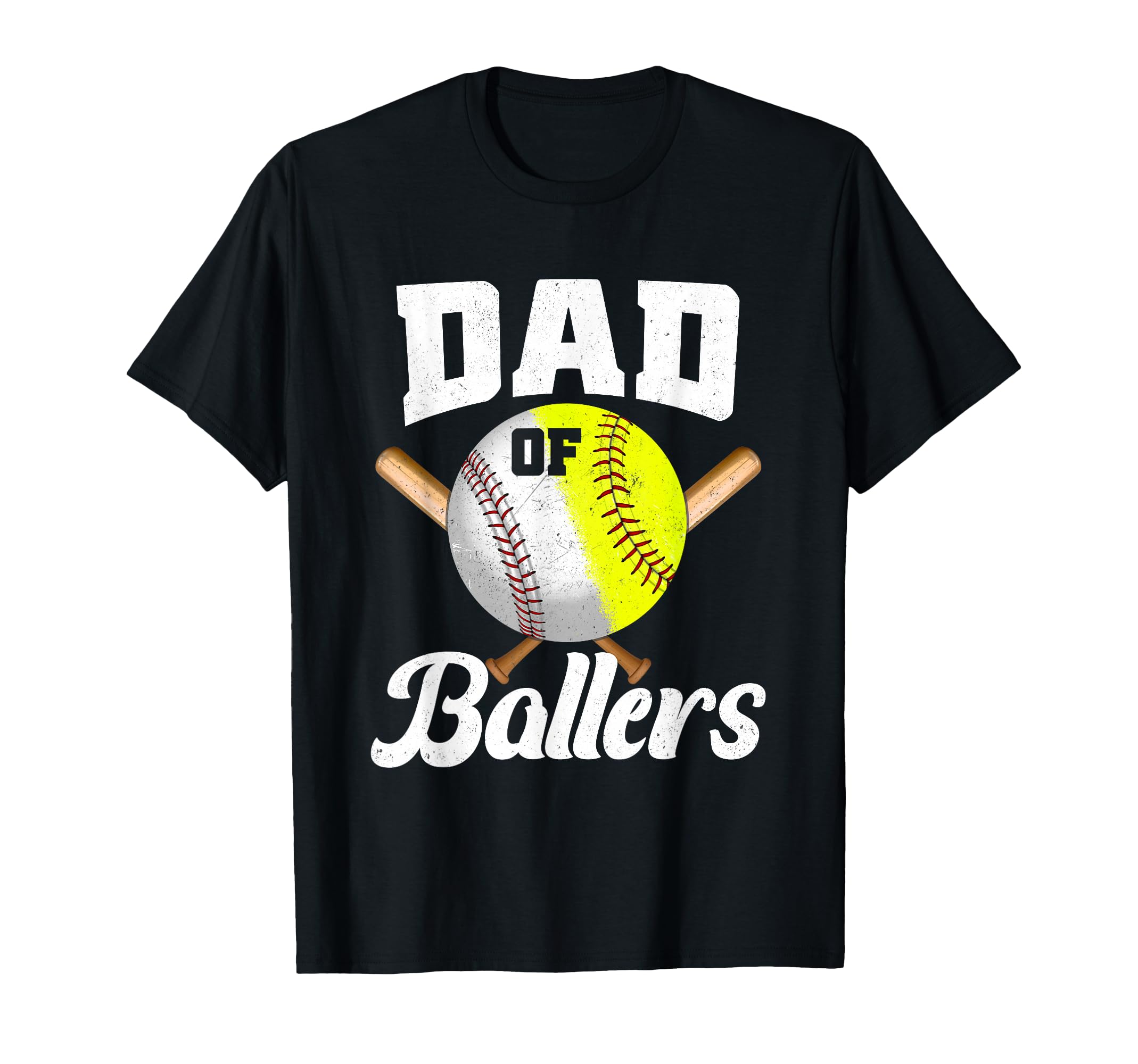 Dad Ballers Baseball Softball T-Shirt - Aesthetic Graphic for Adults - T-Shirt, Sweatshirt, Hoodie