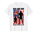 Dad Son Football Players Life Fathers T-Shirt - Custom Art Print Men Women - T-Shirt, Sweatshirt, Hoodie