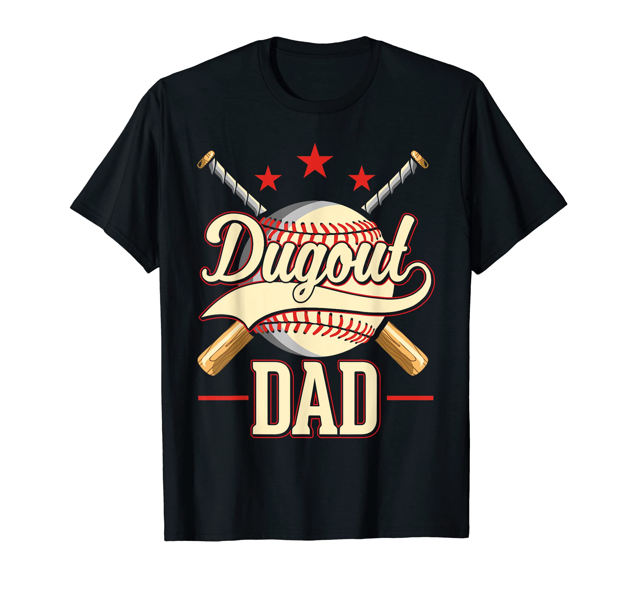Dugout Dad Baseball Father Baseball T-Shirt - Aesthetic Graphic Men Women - T-Shirt, Sweatshirt, Hoodie