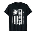 Baseball Dad Usa Flag Fathers Day T-Shirt - Casual Everyday Wear Men Women - T-Shirt, Sweatshirt, Hoodie