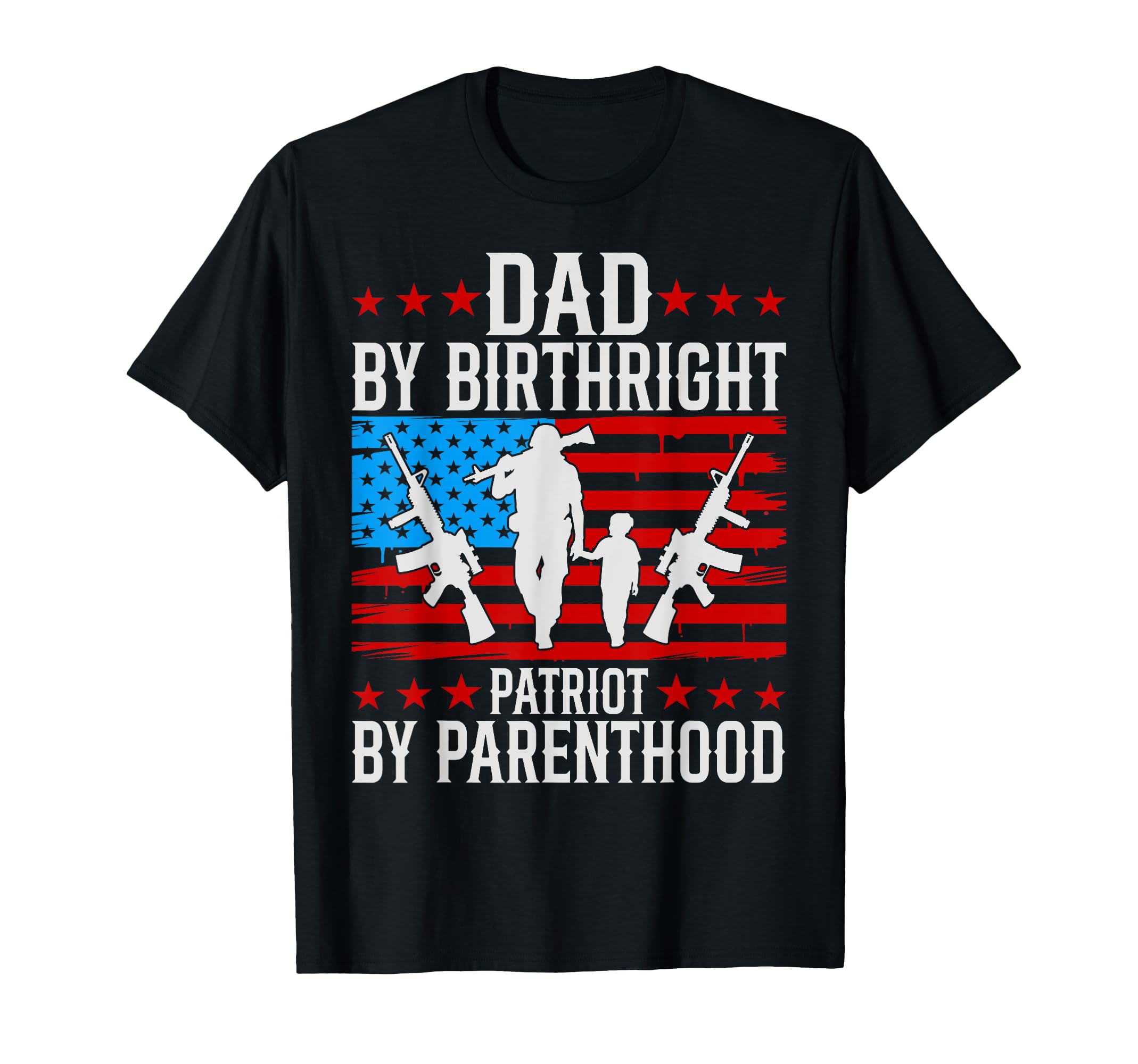 Proud Military Dad American Usa Flag T-Shirt - Novelty Apparel Men Women - T-Shirt, Sweatshirt, Hoodie