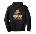 Funny Trucker Big Rig Semi Trailer Hoodie - Minimalist Print for Adults - T-Shirt, Sweatshirt, Hoodie