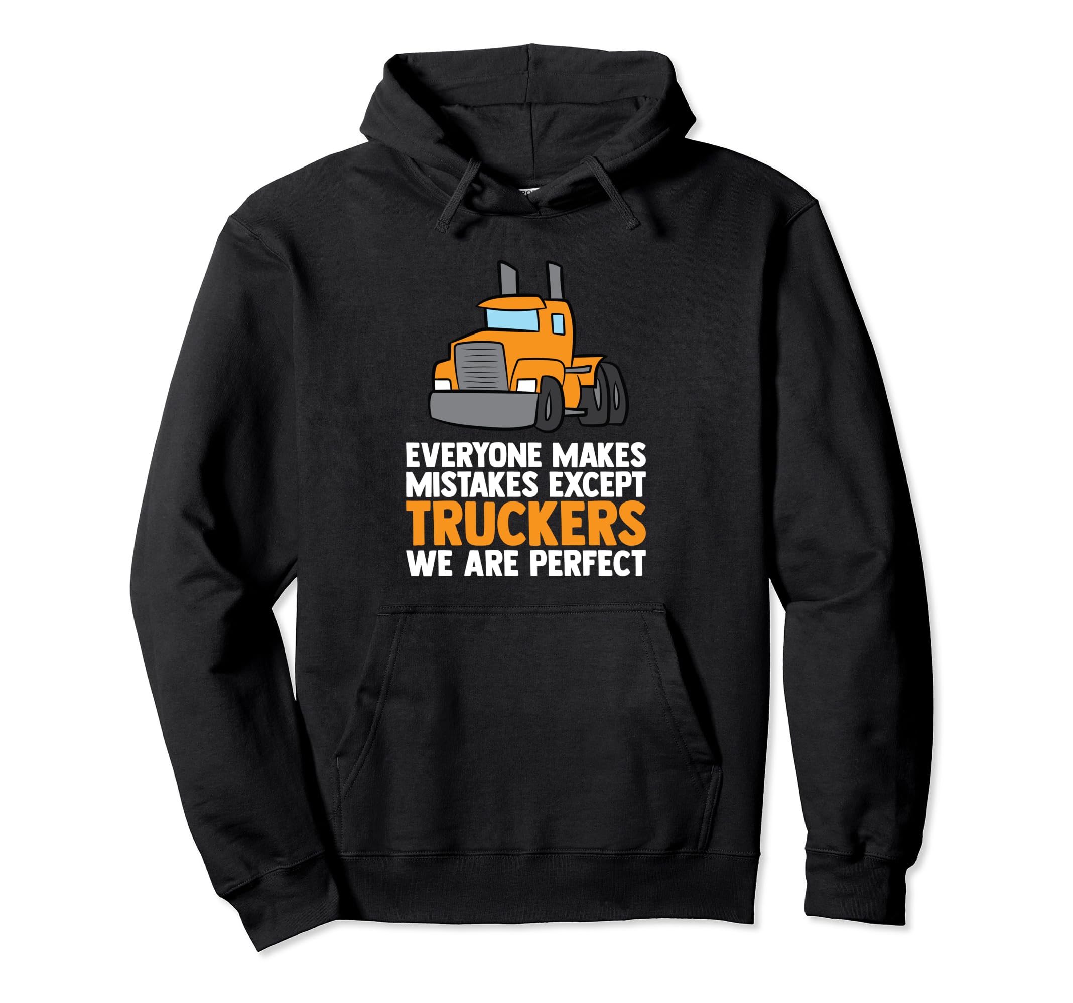 Funny Trucker Big Rig Semi Trailer Hoodie - Minimalist Print for Adults - T-Shirt, Sweatshirt, Hoodie