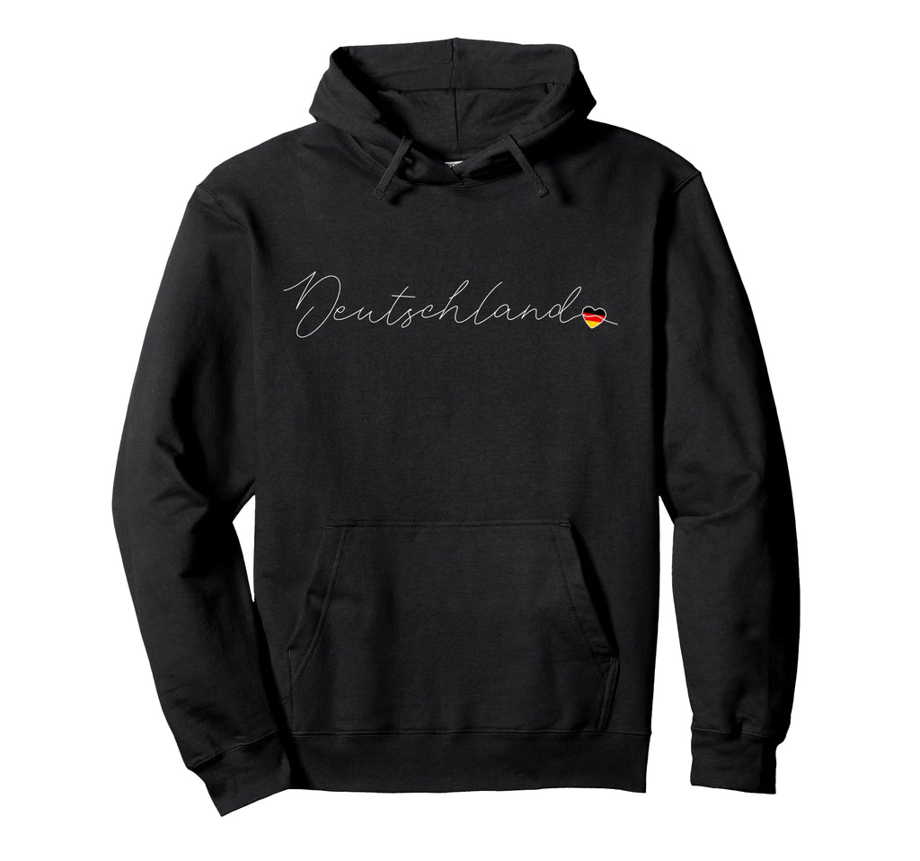 Deutschland Simple Love German Flag Hoodie - Fun Novelty Design Unisex - T-Shirt, Sweatshirt, Hoodie