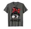 Bleached Nonnie Life Soccer Messy Bun T-Shirt - Minimalist Print Men Women - T-Shirt, Sweatshirt, Hoodie