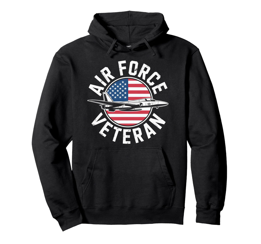 Air Force Veteran Us American Flag Dad Hoodie - Trendy Graphic for Adults - T-Shirt, Sweatshirt, Hoodie