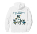 Busy Raising Baller Baseball Softball Hoodie - Minimalist Print for Adults - T-Shirt, Sweatshirt, Hoodie