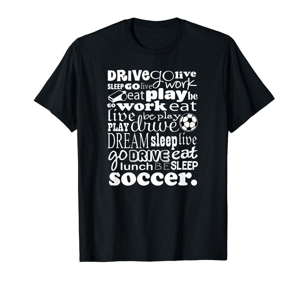 Soccer Player Eat Sleep Soccer T-Shirt - Aesthetic Graphic Unisex - T-Shirt, Sweatshirt, Hoodie