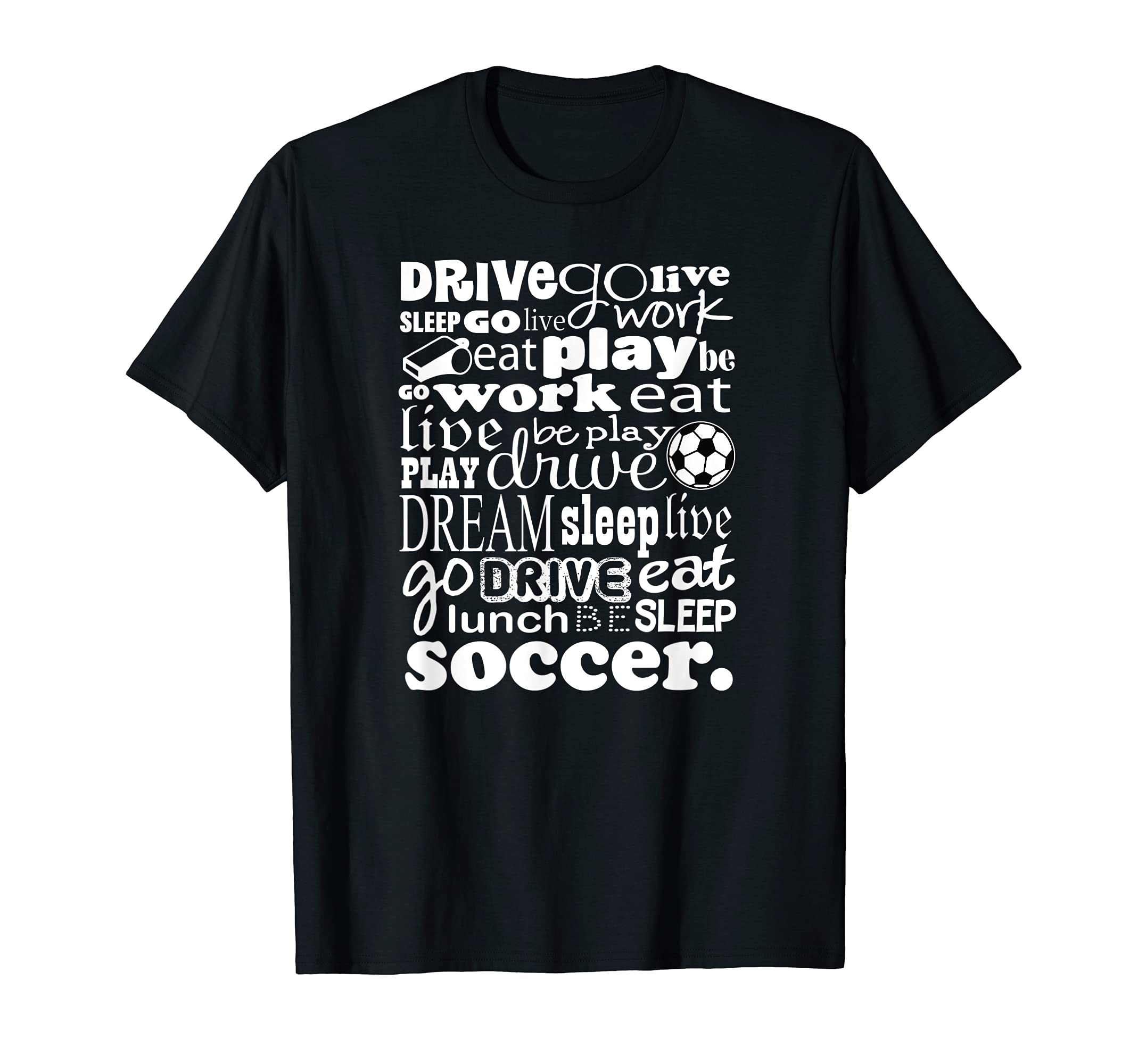 Soccer Player Eat Sleep Soccer T-Shirt - Aesthetic Graphic Unisex - T-Shirt, Sweatshirt, Hoodie