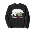 Papa Bear Autism Dad Protective Sweatshirt - Custom Art Print for Adults - T-Shirt, Sweatshirt, Hoodie