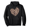 Leopard Cheetah Animal Heart Hoodie - Aesthetic Graphic for Adults - T-Shirt, Sweatshirt, Hoodie