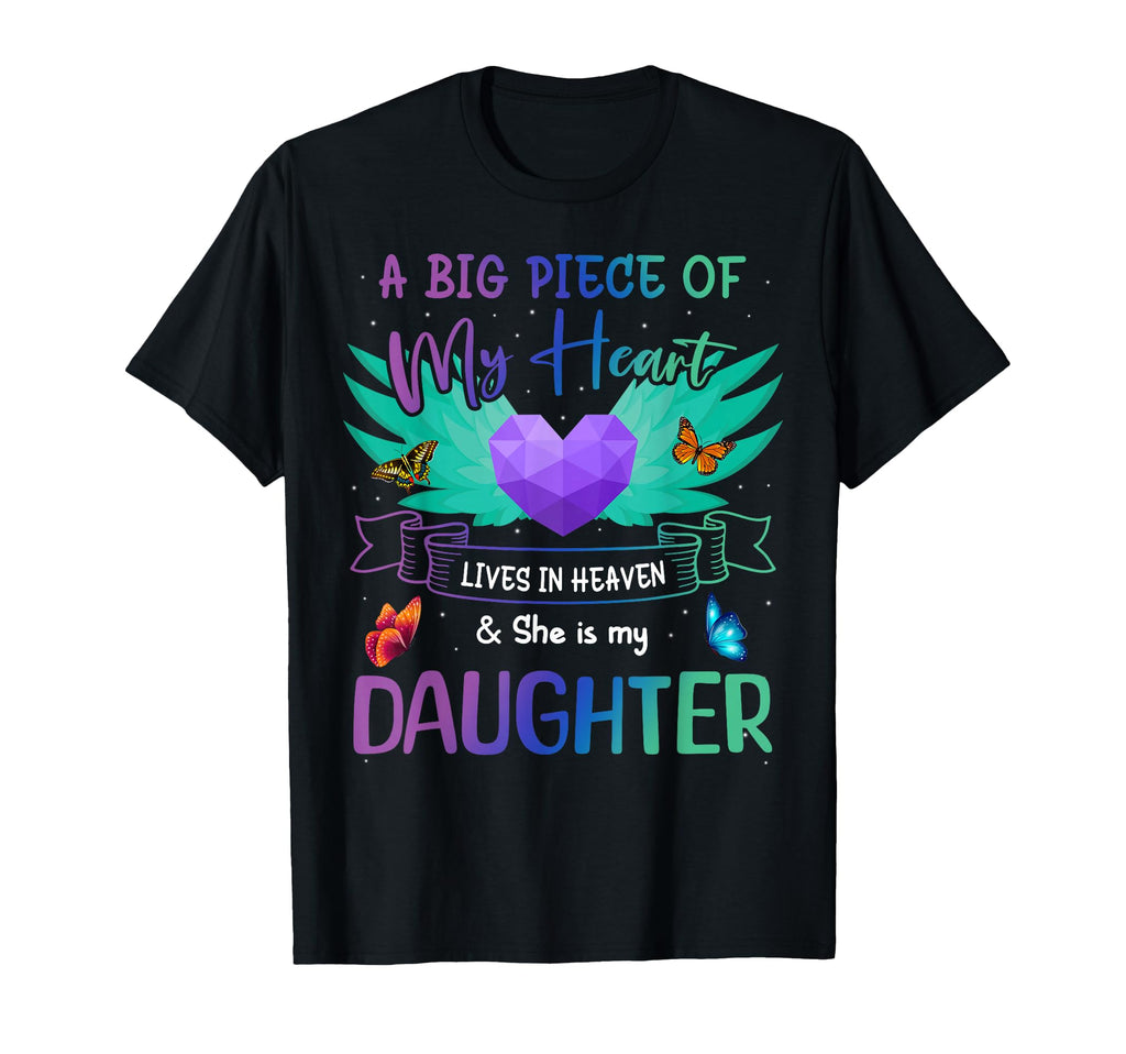Daughter Happy Birthday To Angel Heaven T-Shirt - Graphic Print Men Women - T-Shirt, Sweatshirt, Hoodie