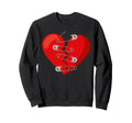 Heart Broken Safety Pins Anti Sweatshirt - Fun Novelty Design Unisex - T-Shirt, Sweatshirt, Hoodie