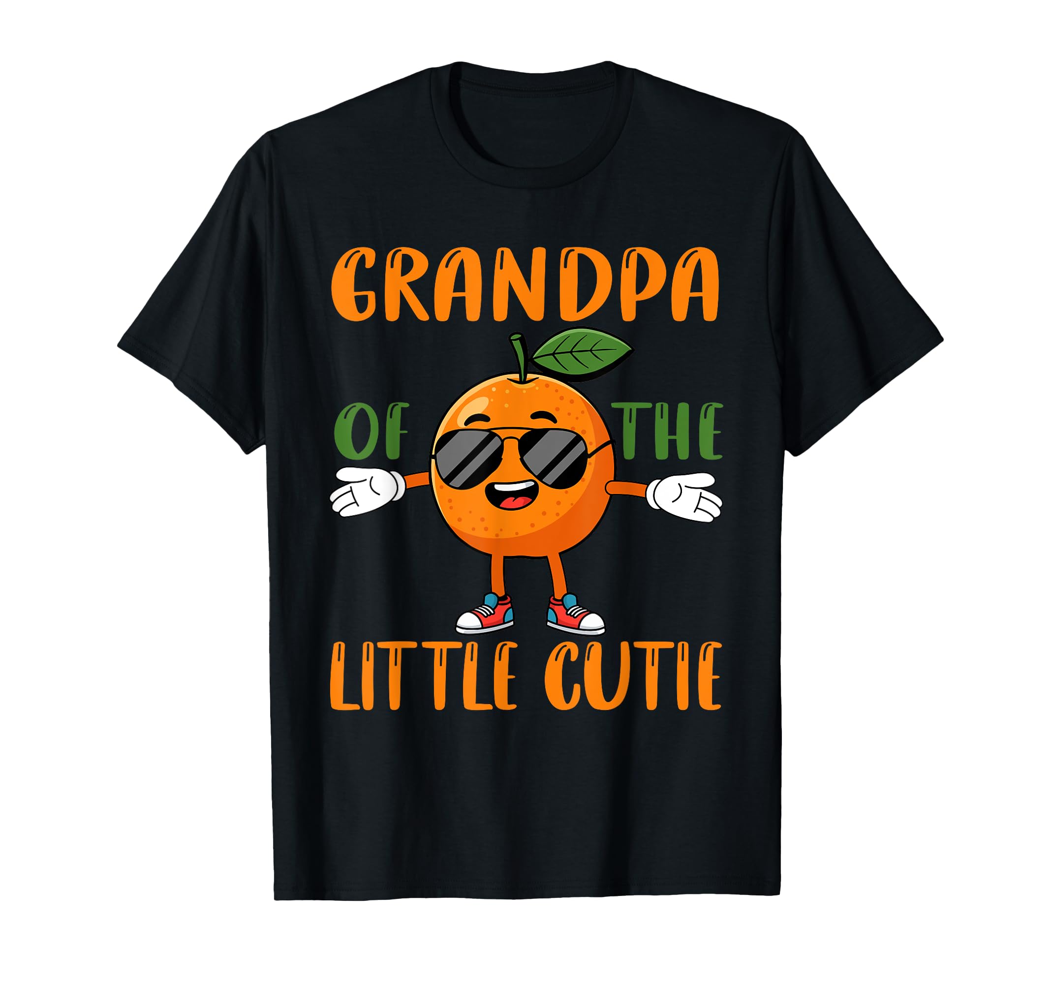 Grandpa Little Cutie Shower Orange 1St T-Shirt - Trendy Graphic Unisex - T-Shirt, Sweatshirt, Hoodie