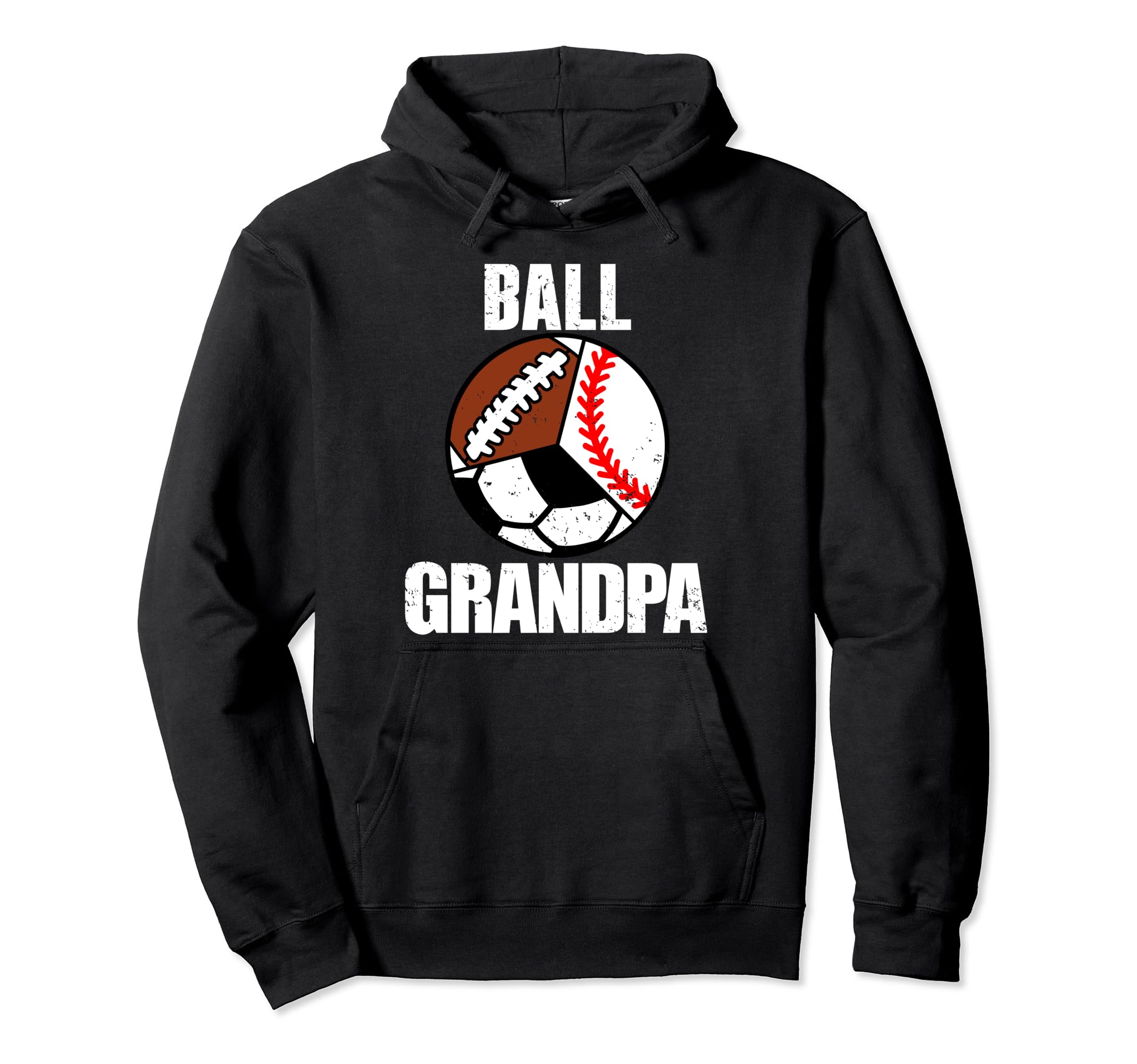 Ball Grandpa Funny Baseball Soccer Hoodie - Custom Art Print Men Women - T-Shirt, Sweatshirt, Hoodie