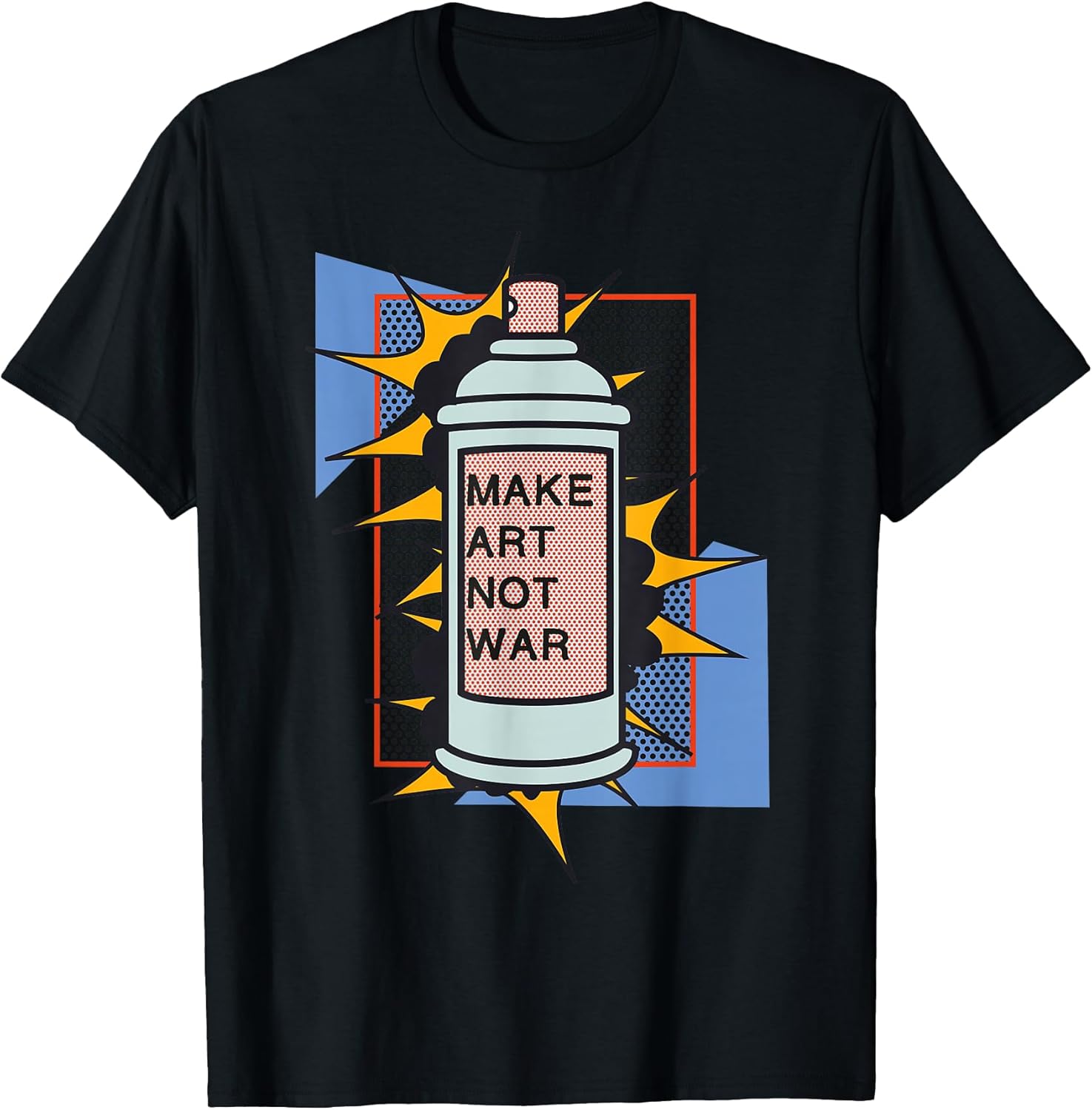 Make Art Not War Retro Spray Can Graphic Pop Style - Adult & Kids T-Shirts, Sweatshirts & Hoodies apparel design preview 1