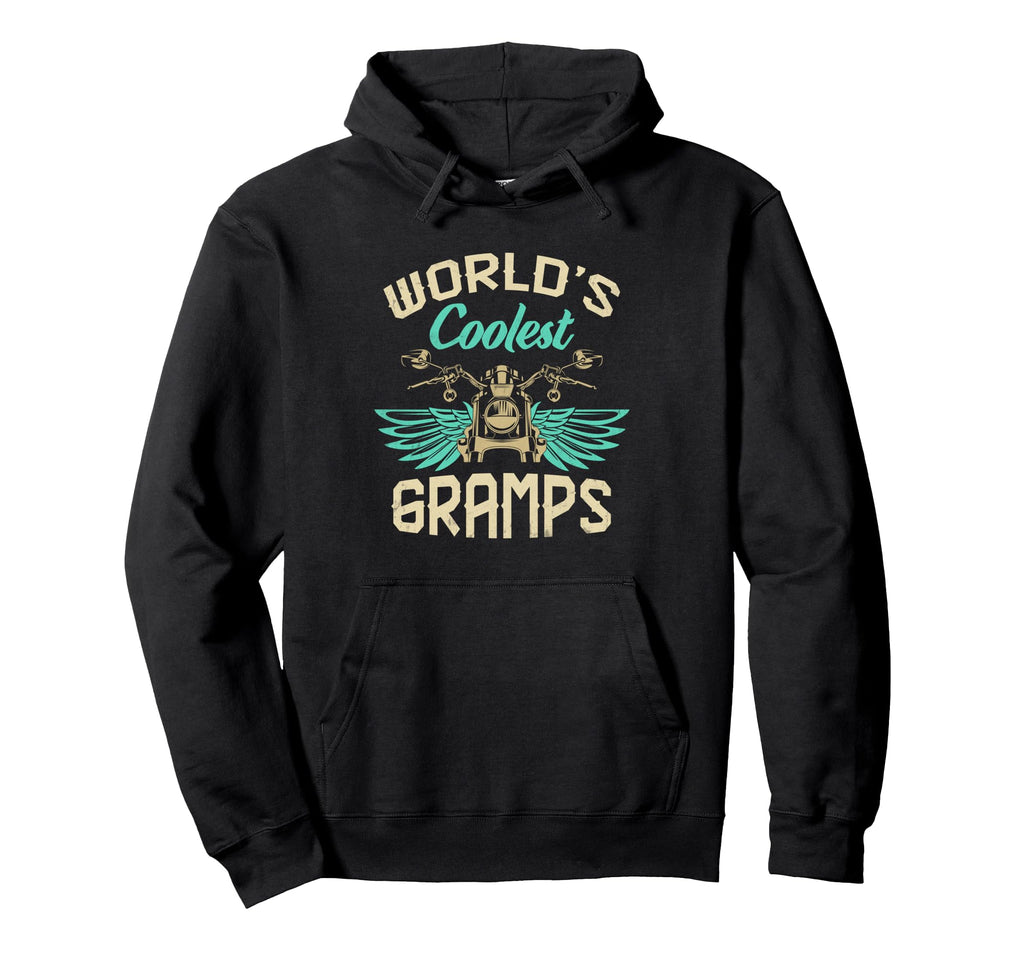 Worlds Coolest Gramps Motorcycle Hoodie - Trendy Graphic for Adults - T-Shirt, Sweatshirt, Hoodie
