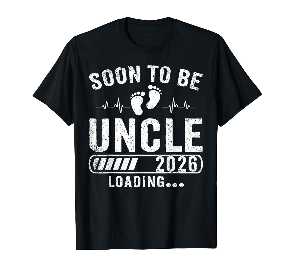 Soon To Be Uncle 2026 Loading T-Shirt - Minimalist Print Men Women - T-Shirt, Sweatshirt, Hoodie