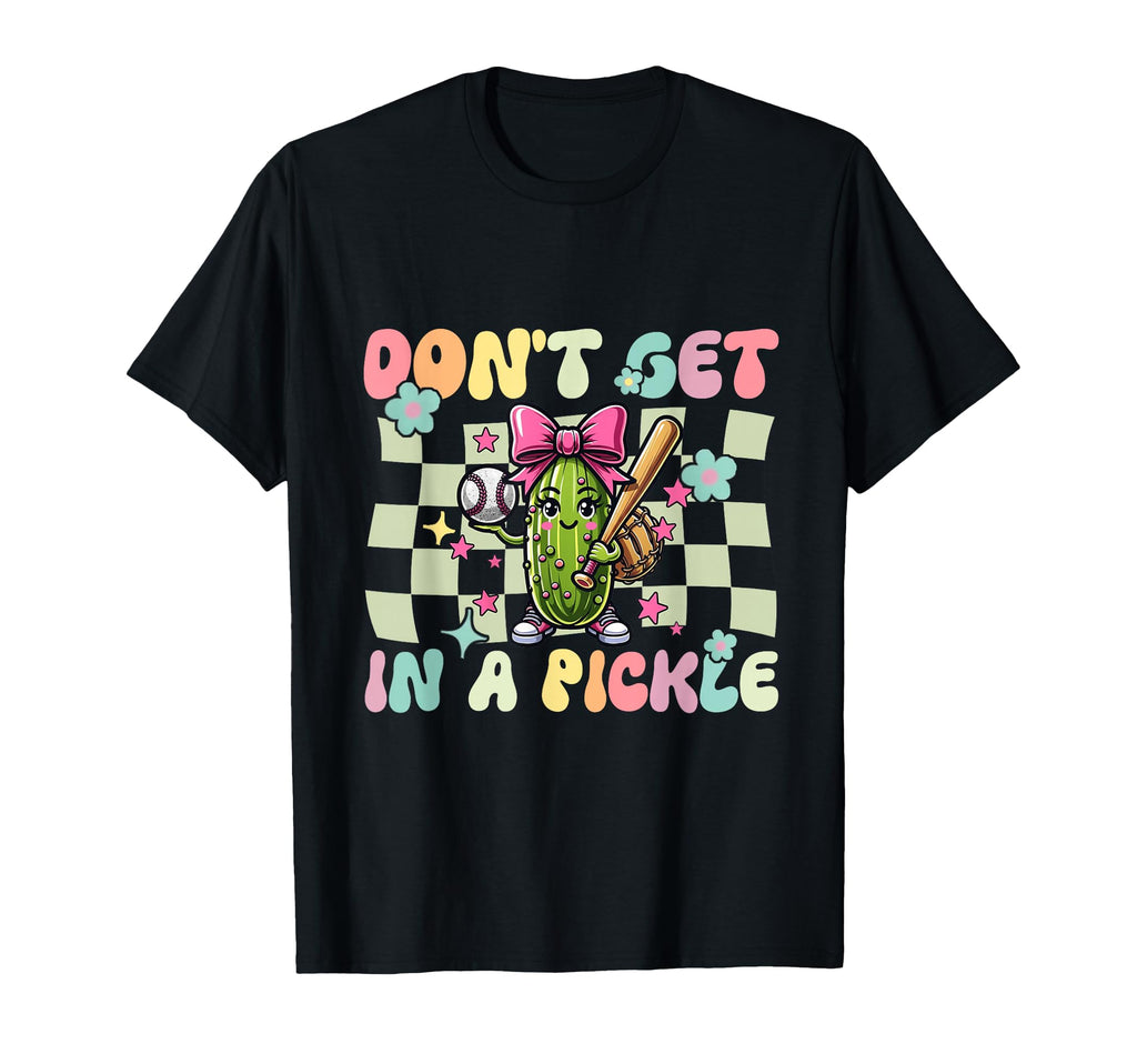 Funny Baseball Pun Dont Get Pickle T-Shirt - Trendy Graphic for Adults - T-Shirt, Sweatshirt, Hoodie