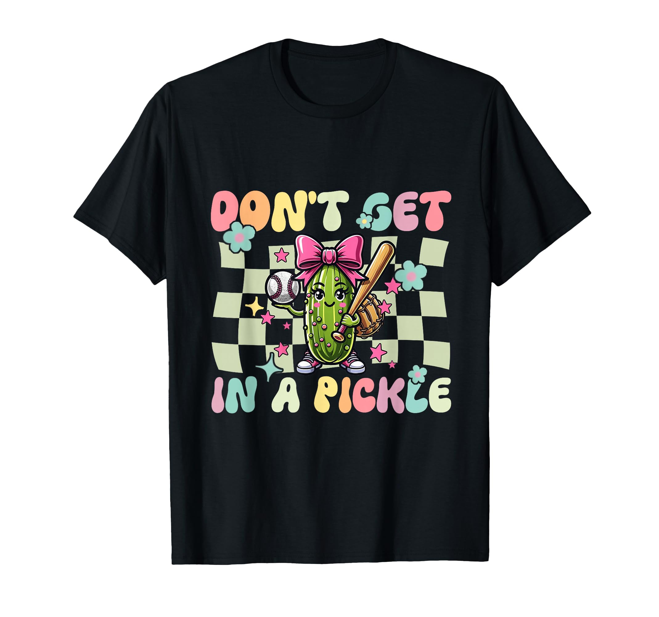 Funny Baseball Pun Dont Get Pickle T-Shirt - Trendy Graphic for Adults - T-Shirt, Sweatshirt, Hoodie