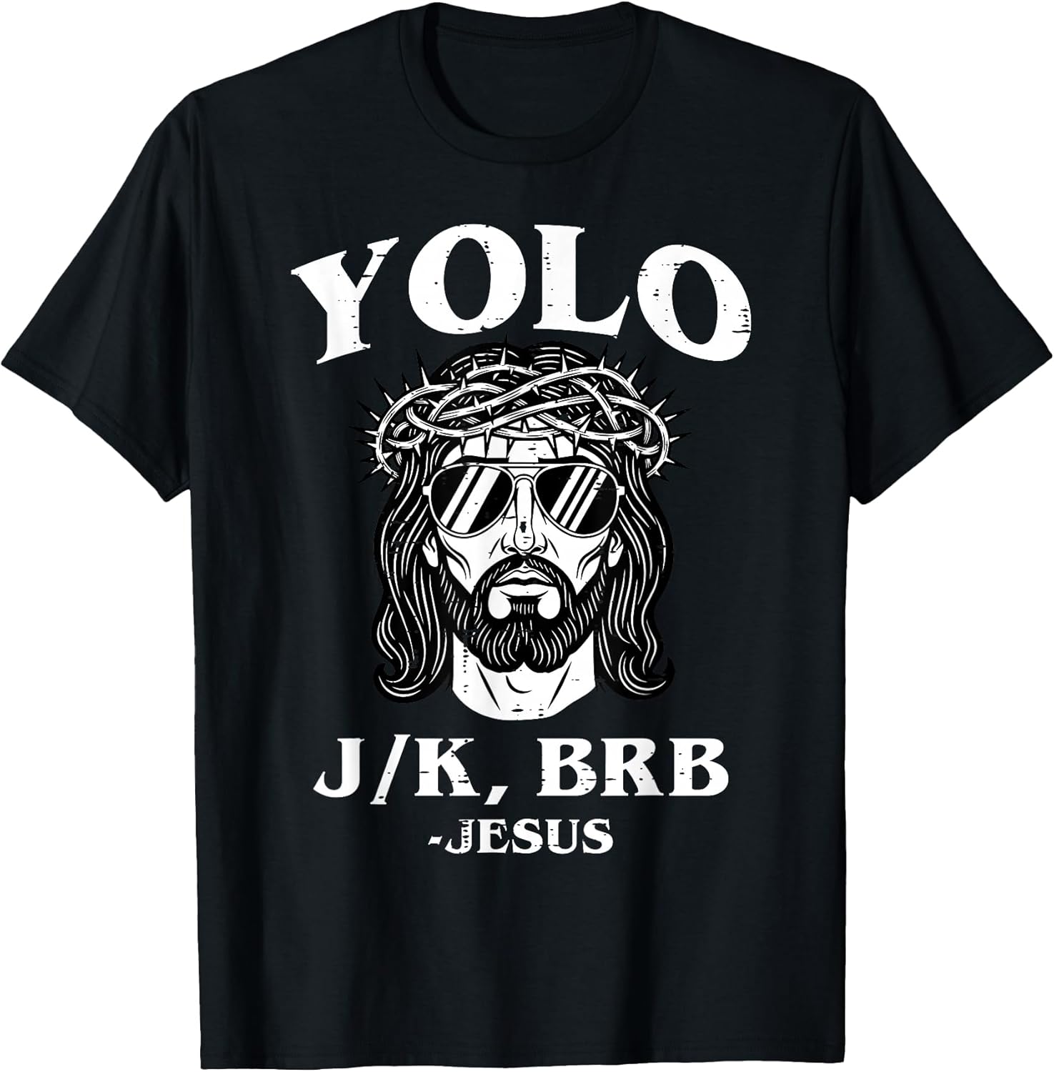 Easter Yolo Jk BRB Jesus Funny Religious Men Women - Adult & Kids T-Shirts, Sweatshirts & Hoodies apparel design preview 1