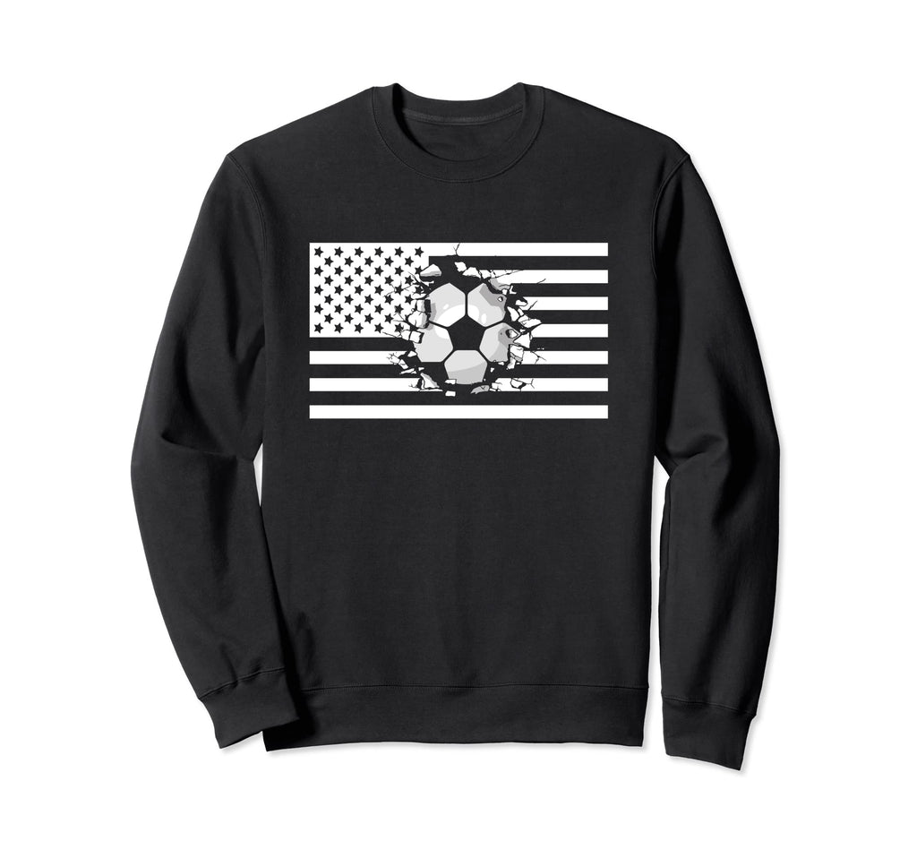 American Flag Soccer Soccer Sweatshirt - Novelty Apparel Men Women - T-Shirt, Sweatshirt, Hoodie