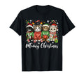 Cats Meowy Light Santa Hat Merry Catmas T-Shirt - Trendy Graphic for Adults - T-Shirt, Sweatshirt, Hoodie