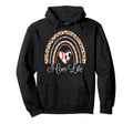 Mom Life Boho Rainbow Funny Soccer Hoodie - Novelty Apparel Unisex - T-Shirt, Sweatshirt, Hoodie