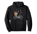 Butterflies Flying Around Bike Funny Hoodie - Minimalist Print Unisex - T-Shirt, Sweatshirt, Hoodie