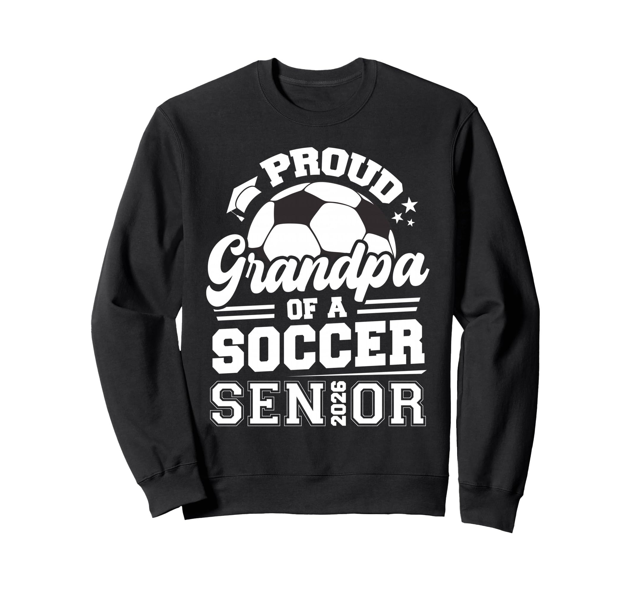 Proud Grandpa Soccer Ball Senior Sweatshirt - Custom Art Print for Adults - T-Shirt, Sweatshirt, Hoodie